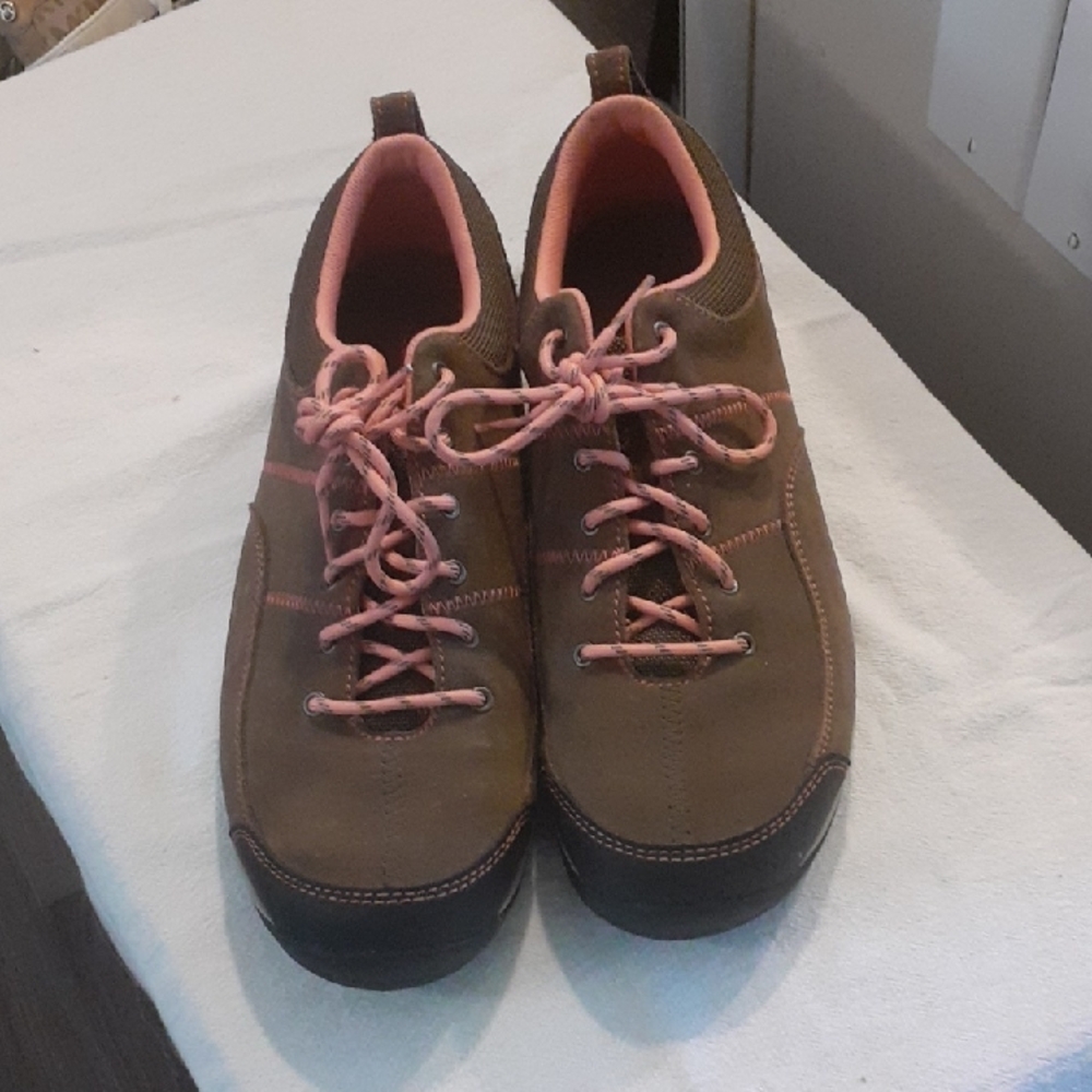 L L Bean Brown and pink suede sneakers Size 10M